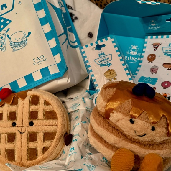 Jellycat Pancake and Waffle Plush Set
